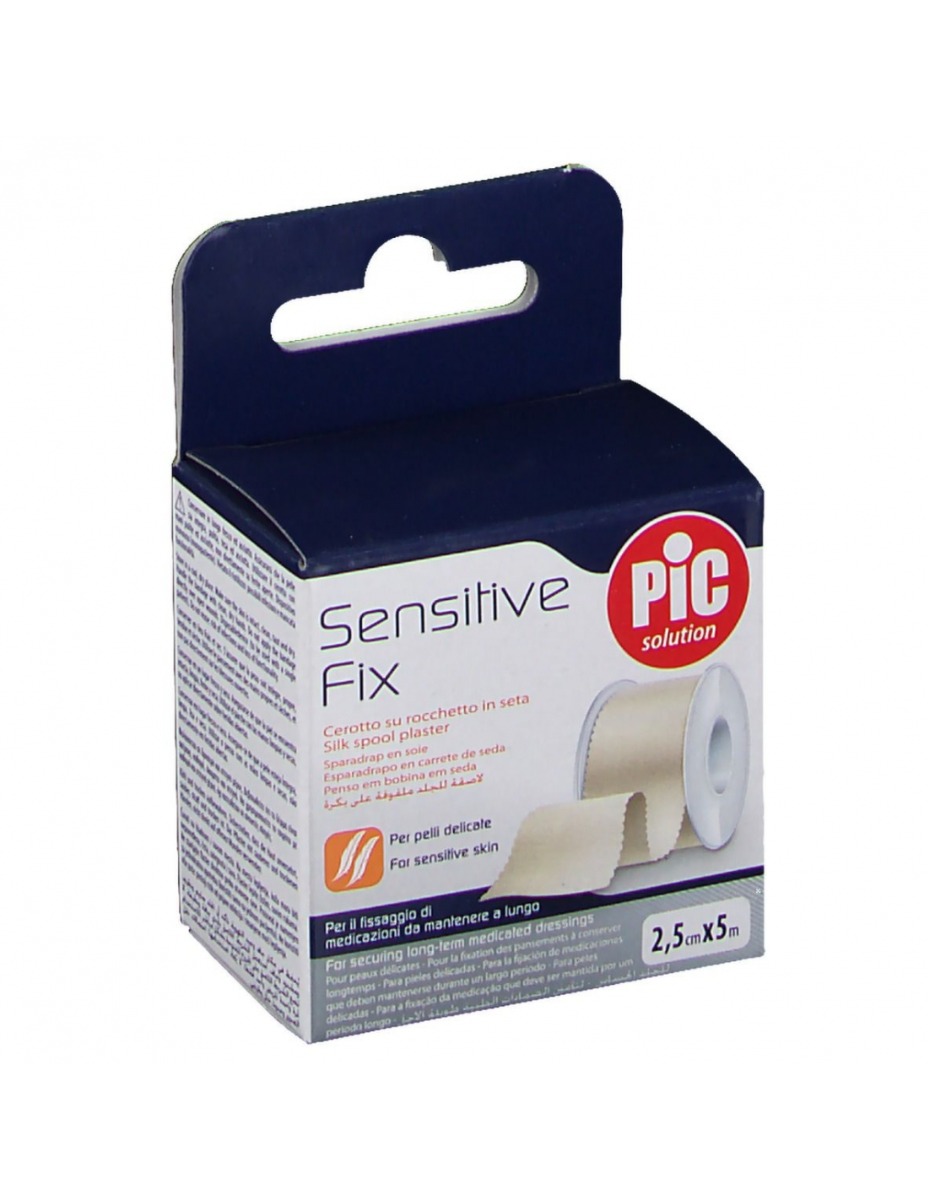 Cerotto in rocchetto pic sensitive fix tela 2,5x500 cm con fustella 1 pezzo