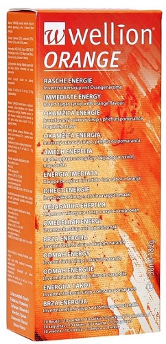 Med Trust Wellion Orange Integratore per ipoglicemia ed energia rapida, 10 bustine da 17 g