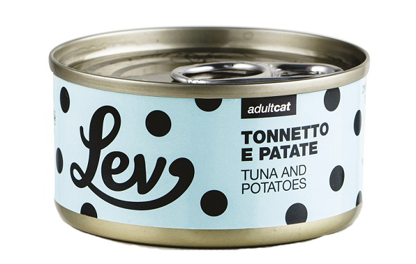 Lev Gatto Lattina In Acqua Di Cottura Adulto Tonnetto &amp; Patate 70 Gr