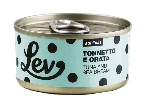 Lev Gatto Lattina In Acqua Di Cottura Adulto Tonnetto &amp; Orata 70 Gr