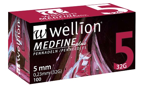 Ago per penna da insulina wellion medfine plus 5 32 gauge lunghezza 5 mm 100 pezzi — confronto prezzi