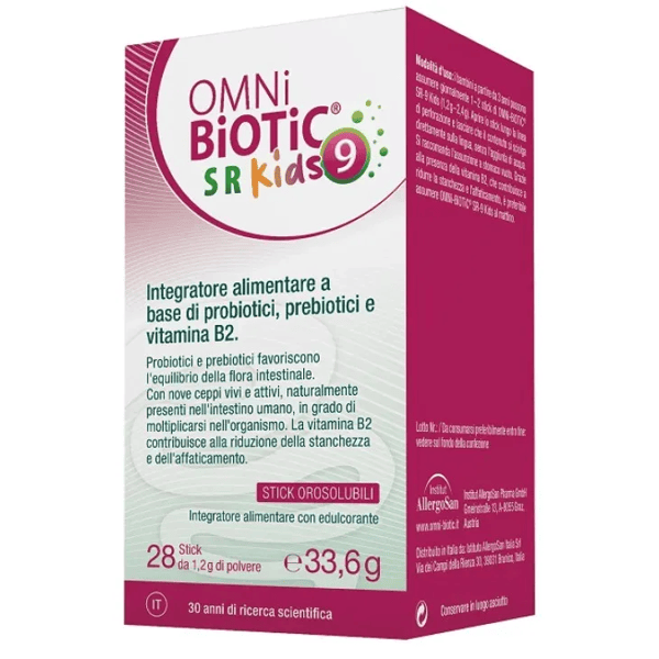 Omni-Biotic SR-9 Kids Integratore Energia e Concetrazione 28 Stick