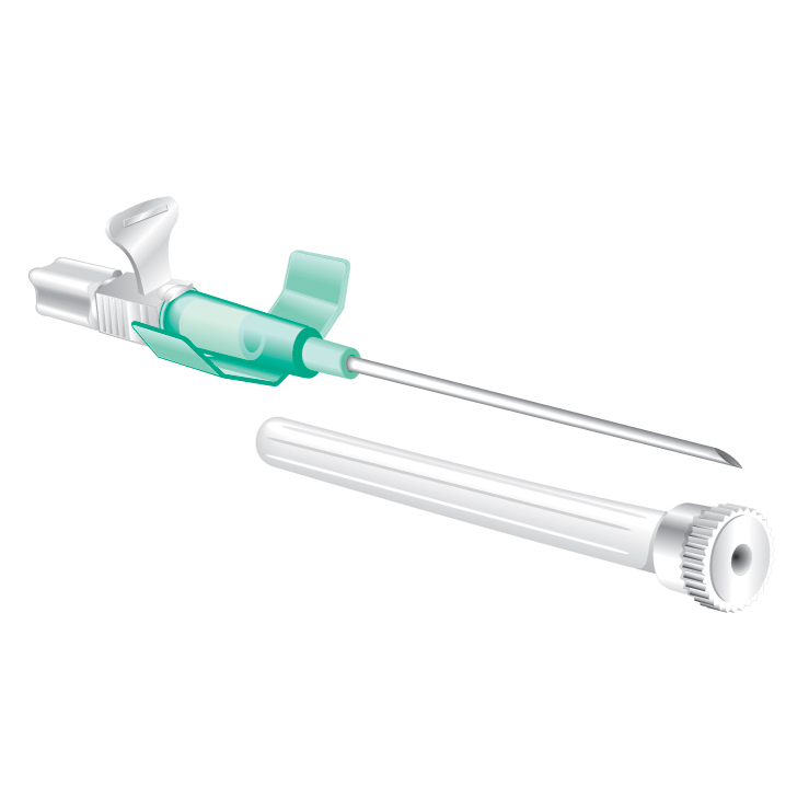 Ago cannula a 1 via sterile monouso venopic in blister peel pack cono luer lock diametro gauge18 lunghezza 45mm catetere radiopaco in fep 1 pezzo