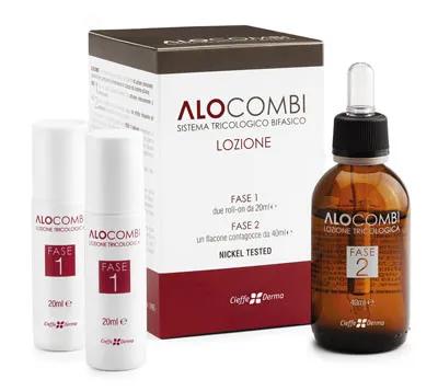 Alocombi Lozione Tricologica Anticaduta Capelli Flacone 40 ml + 2 Roll-on 20 ml