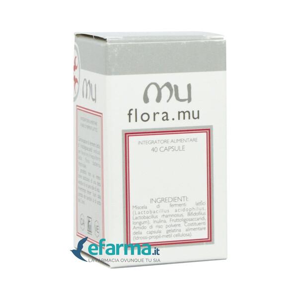 Flora Mu Integratore Fermenti Lattici Prebiotici 40 Capsule