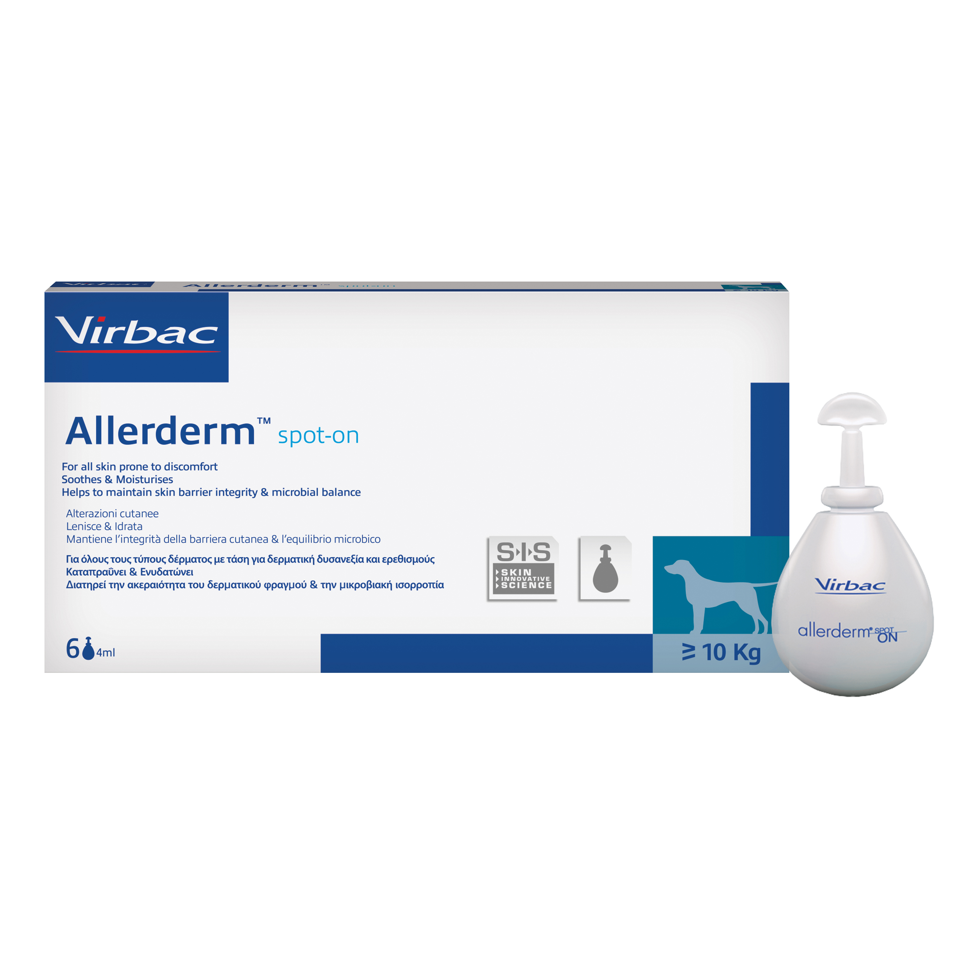 Allerderm spot on cani superiori a 10 kg 6 pipette 4 ml