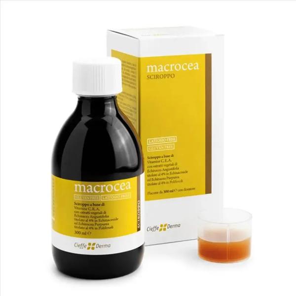 Macrocea Sciroppo Integratore Antiossidante con Prebiotici e Sambuco 300 ml