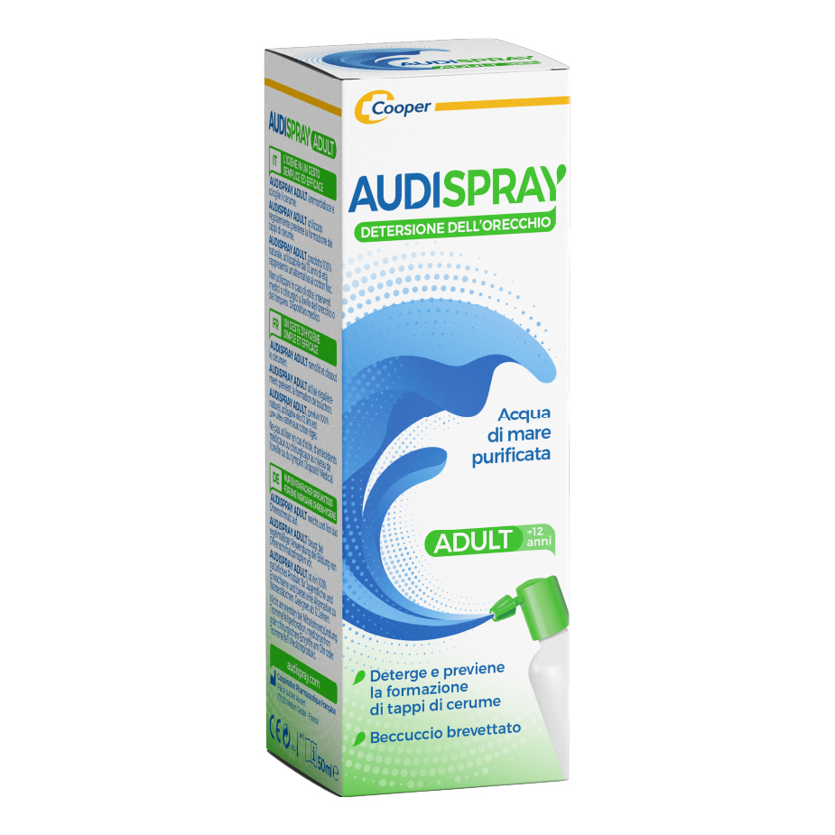 Audispray adult soluzione di acqua di mare ipertonica spray senza gas detersione orecchio 50ml