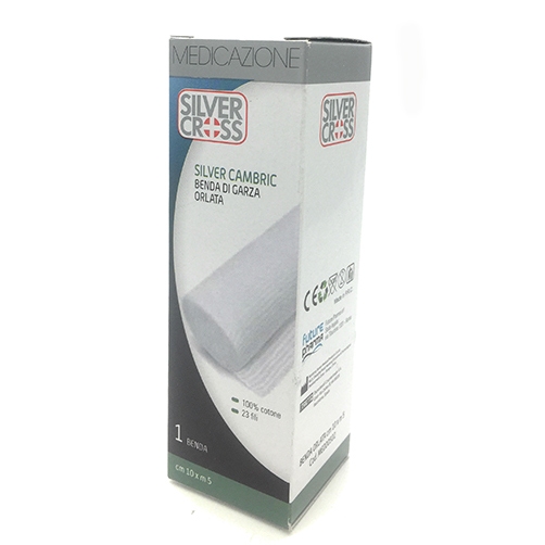 Silver Cross Silver Cambric Benda Di Garza Orlata Misura cm 10 X 5 m 1 Pezzo