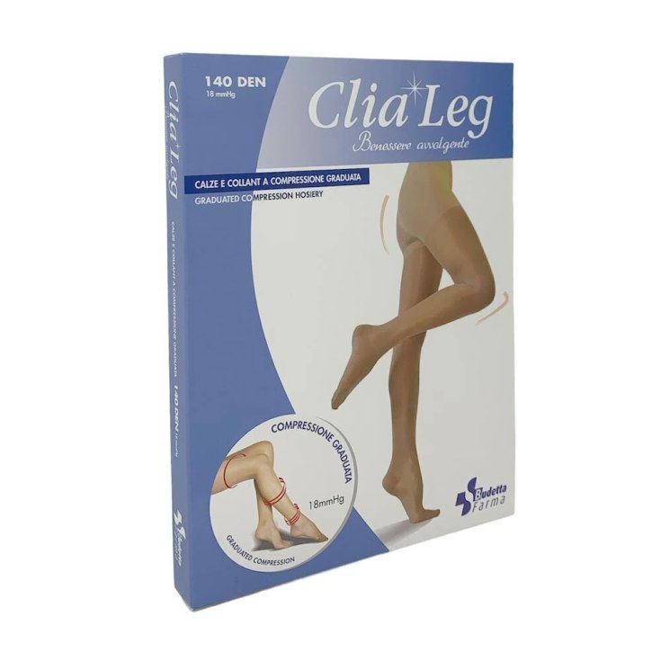 Budetta Farma CliaLeg - Collant 140 Denari 18mmHg Taglia 4 Colore Clear