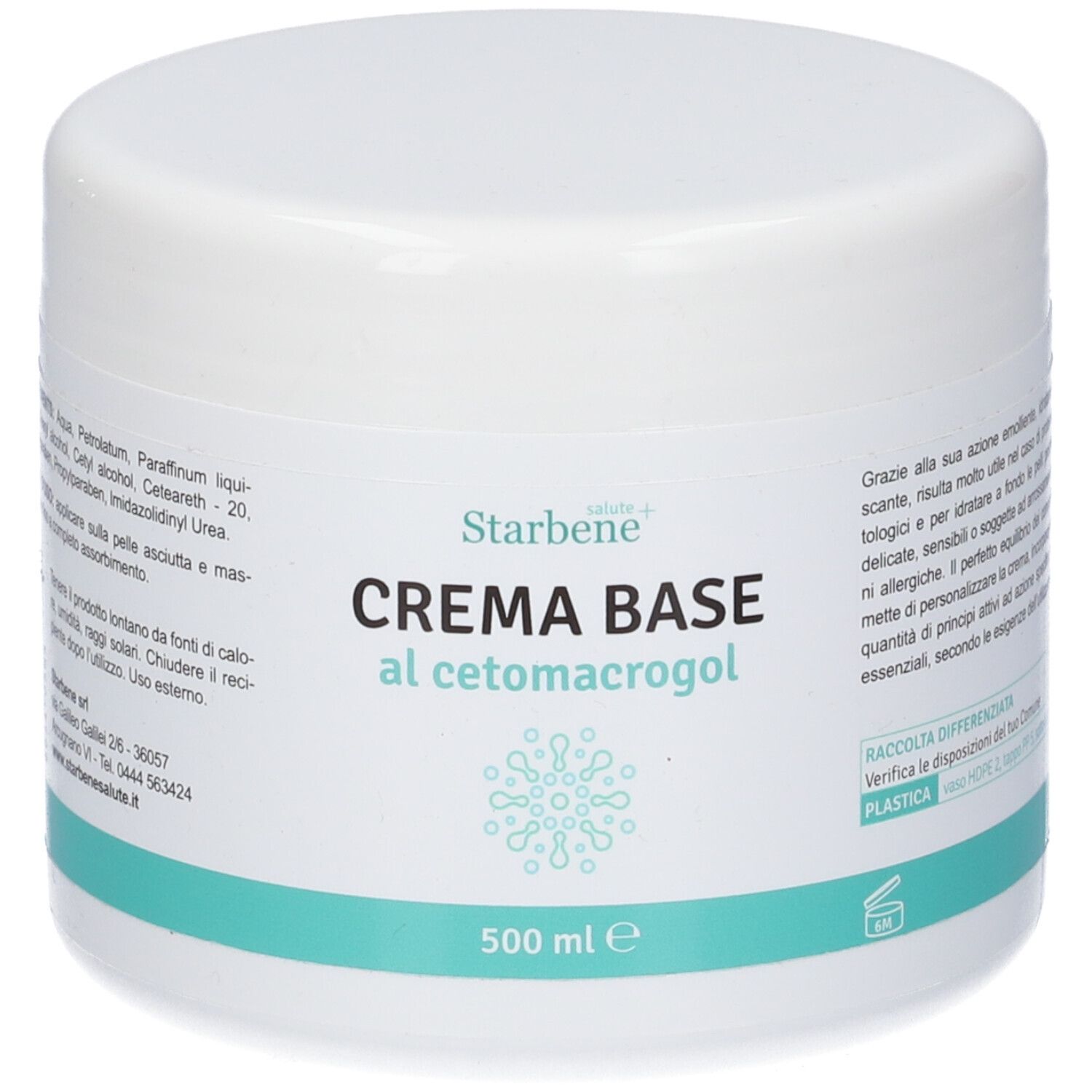 Starbene Salute+ Crema Base Al Cetomacrogol 500 ml — confronto prezzi