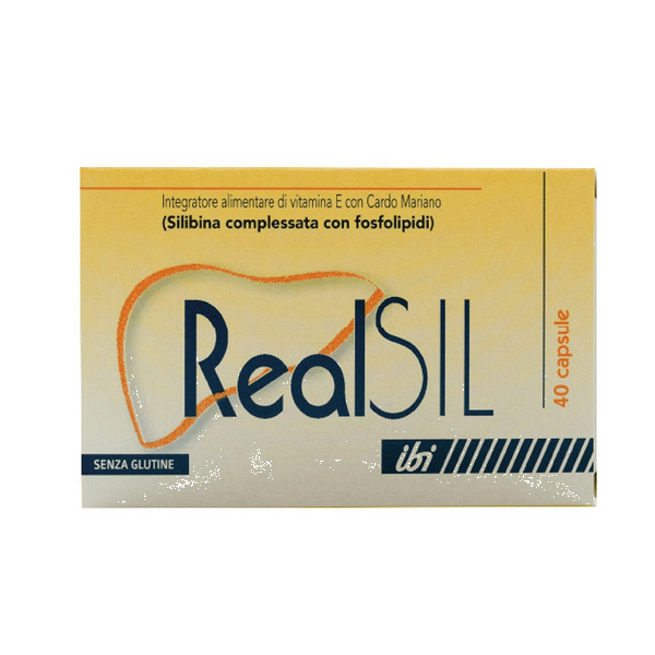 RealSIL Integratore Antiossidante con Vitamina E e Cardo Mariano 40 Capsule