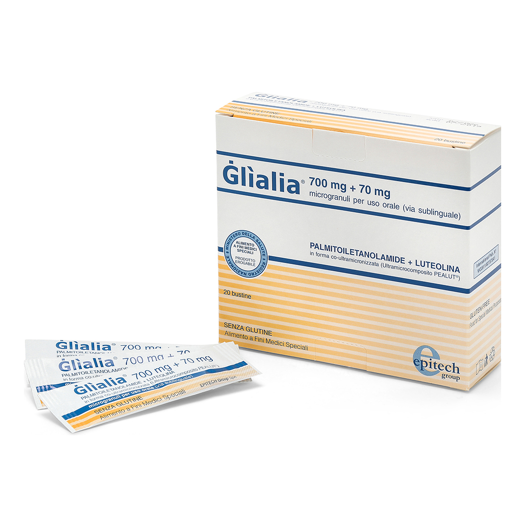 Glialia 700mg + 70mg microgranuli uso orale via sublinguale 20 bustine 1,27 g