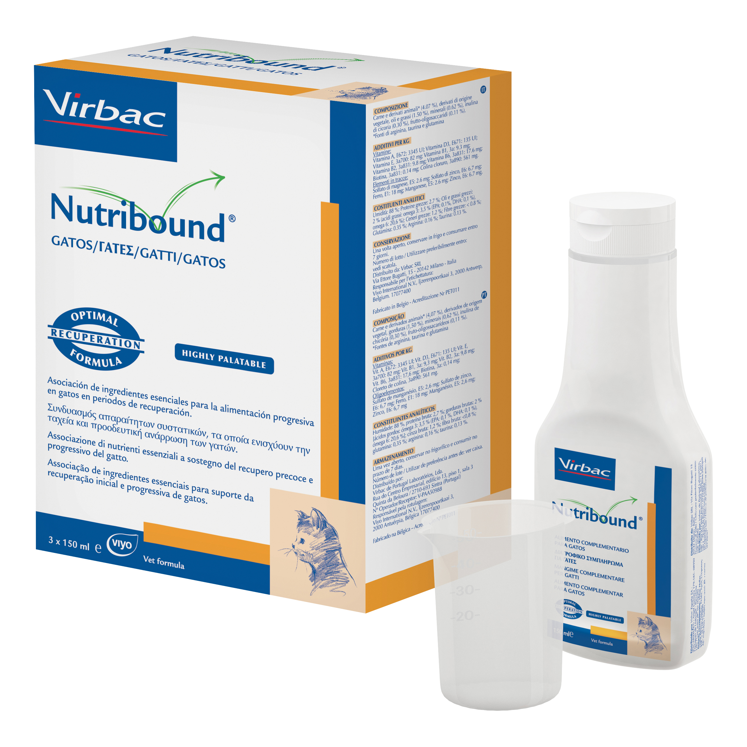 Nutribound soluzione orale appetibile per gatti 3 flaconi da 150 ml