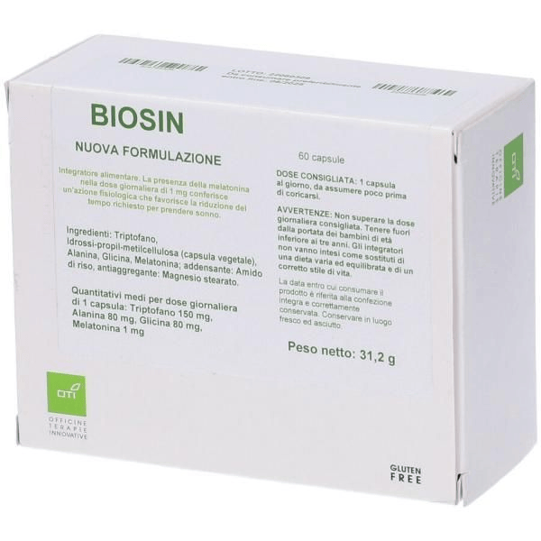 Oti Biosin Integratore di Melatonina per il Sonno 60 Capsule — confronto prezzi