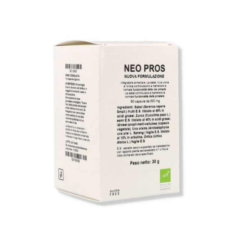 Integratore Neo Pros N Formula Oti 60 Capsule per Benessere della Prostata e delle Vie Urinarie Uomo — confronto prezzi