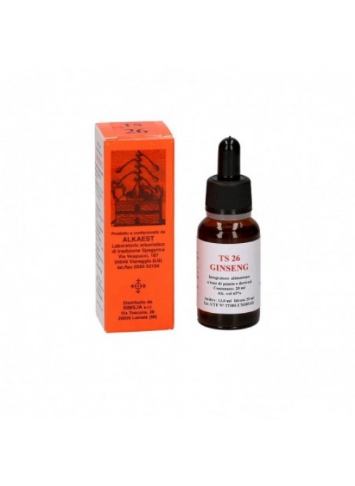 TS Ginseng 20 ml, Integratore Alimentare Tonico Naturale per Energia e Vitalità