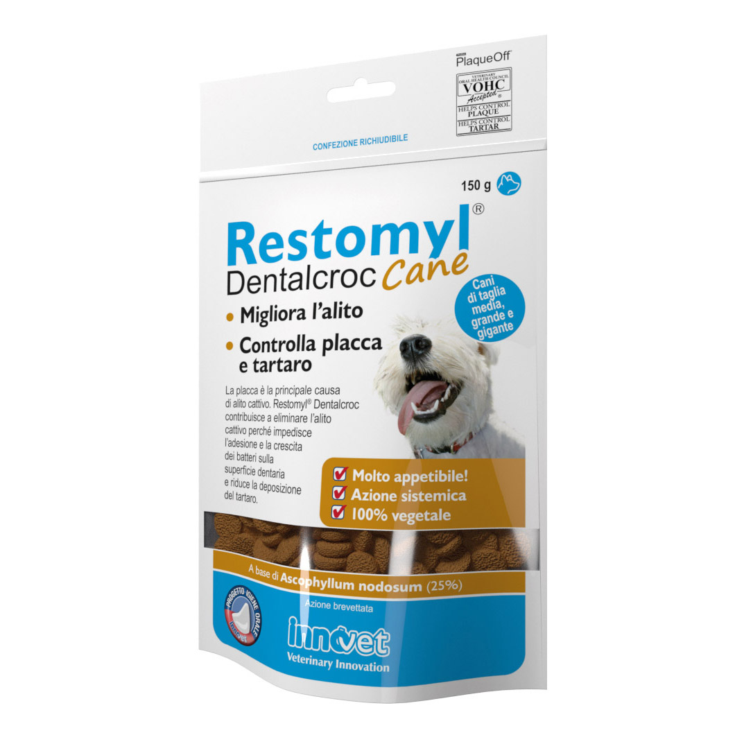 Restomyl dentalcroc cani taglia media grande e gigante busta 150 g