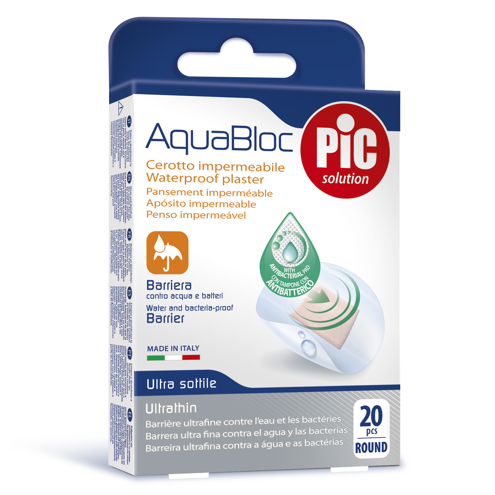 Cerotto pic aquabloc diametro 22 5mm 20 pezzi