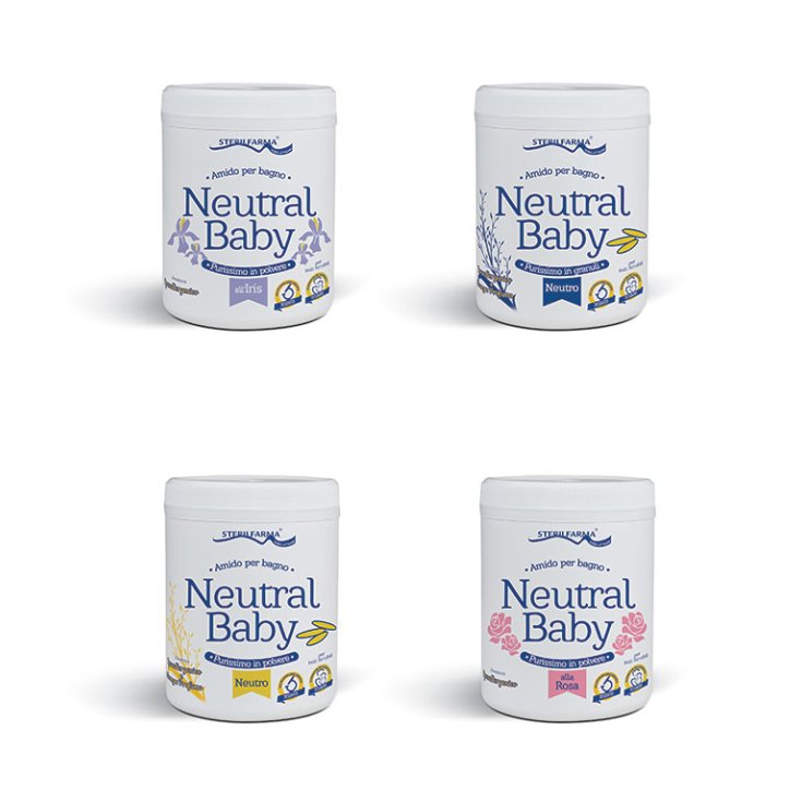 Sterilfarma Neutral Baby - Amido per bagno lenitivo per neonati e bambini, 220 g