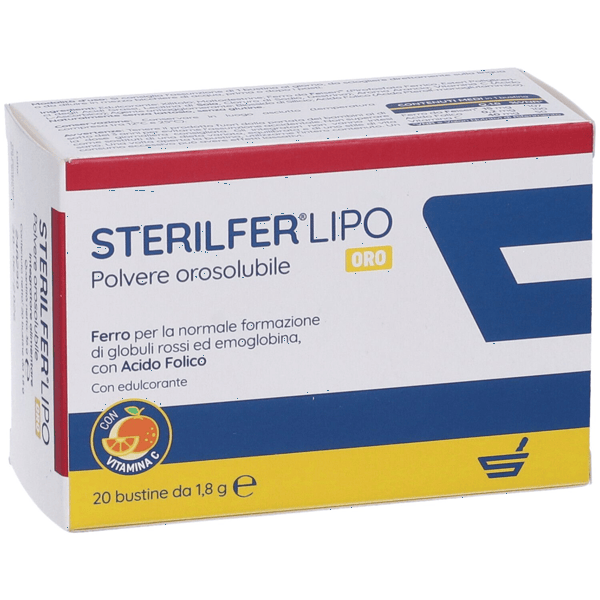 Sterilfarma Sterilfer Lipo Oro Integratore Ferro Acido Folico Vitamina C 20 Bustine