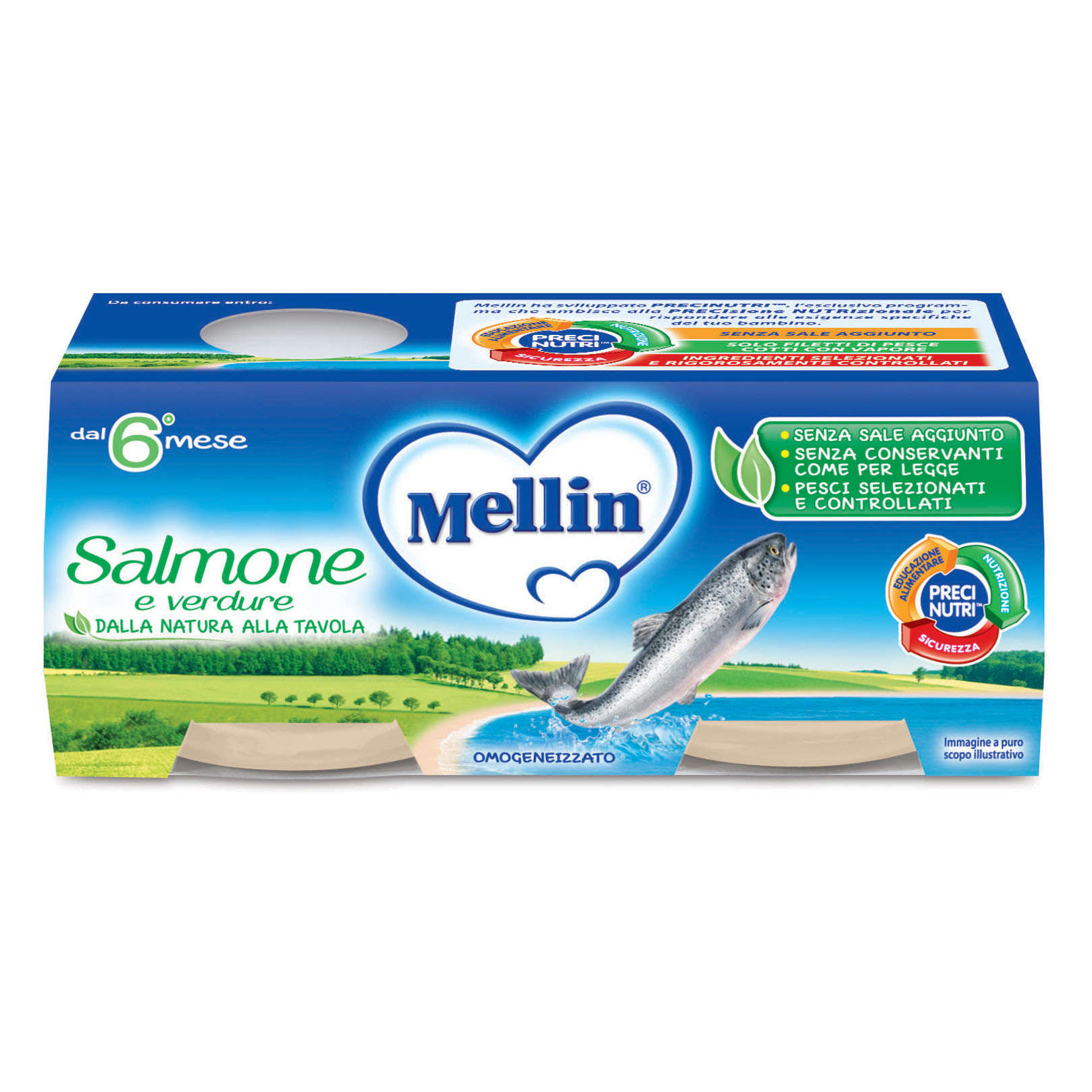 Mellin omogeneizzato salmone 2 x 80 g