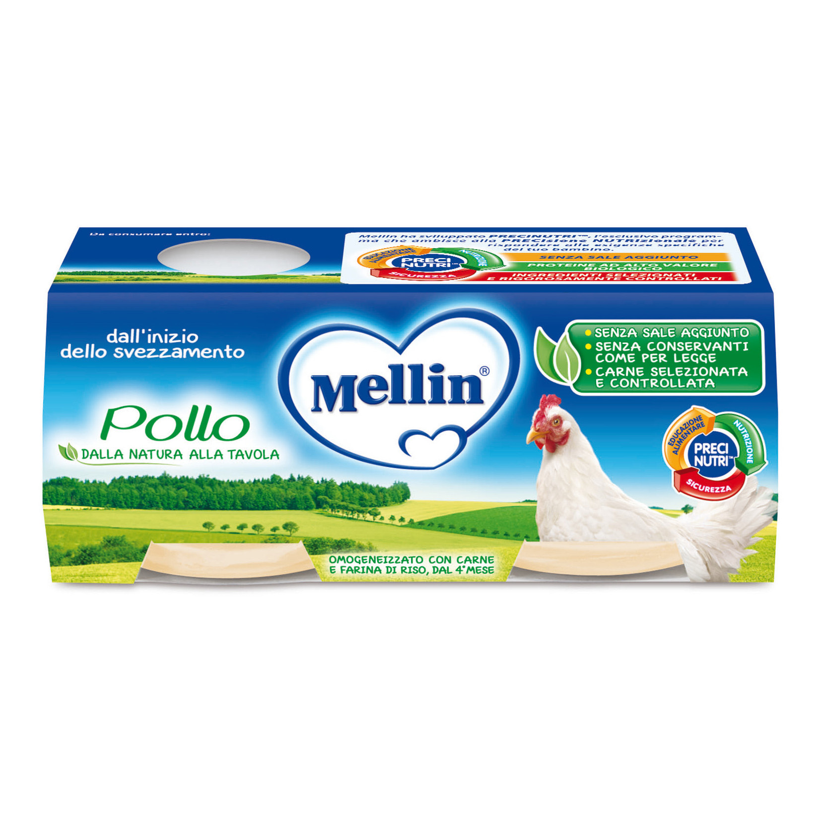 Mellin omogeneizzato pollo 2 x 80 g