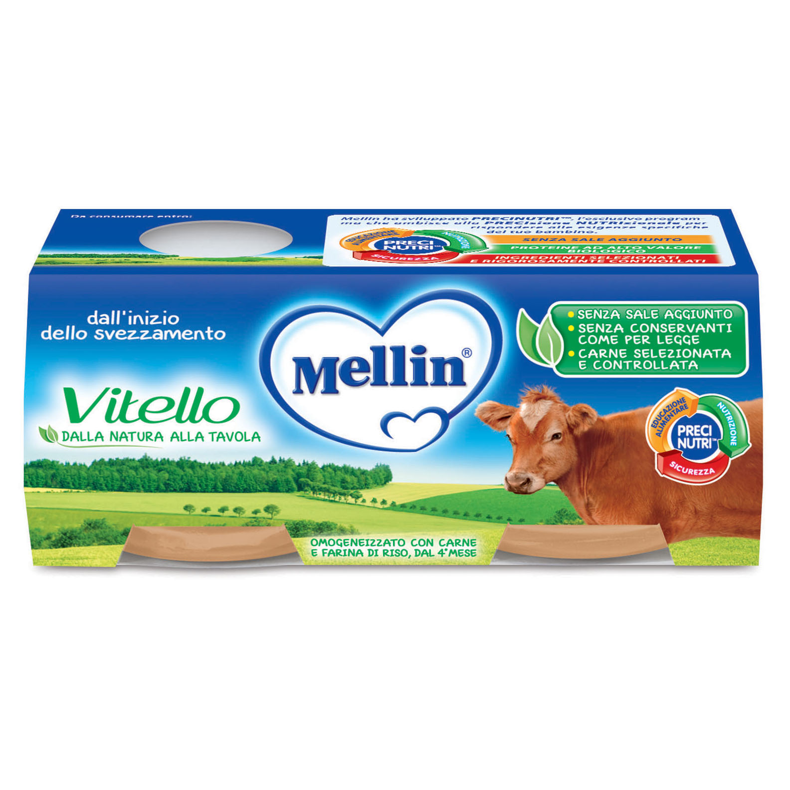 Mellin omogeneizzato vitello 2 x 80 g