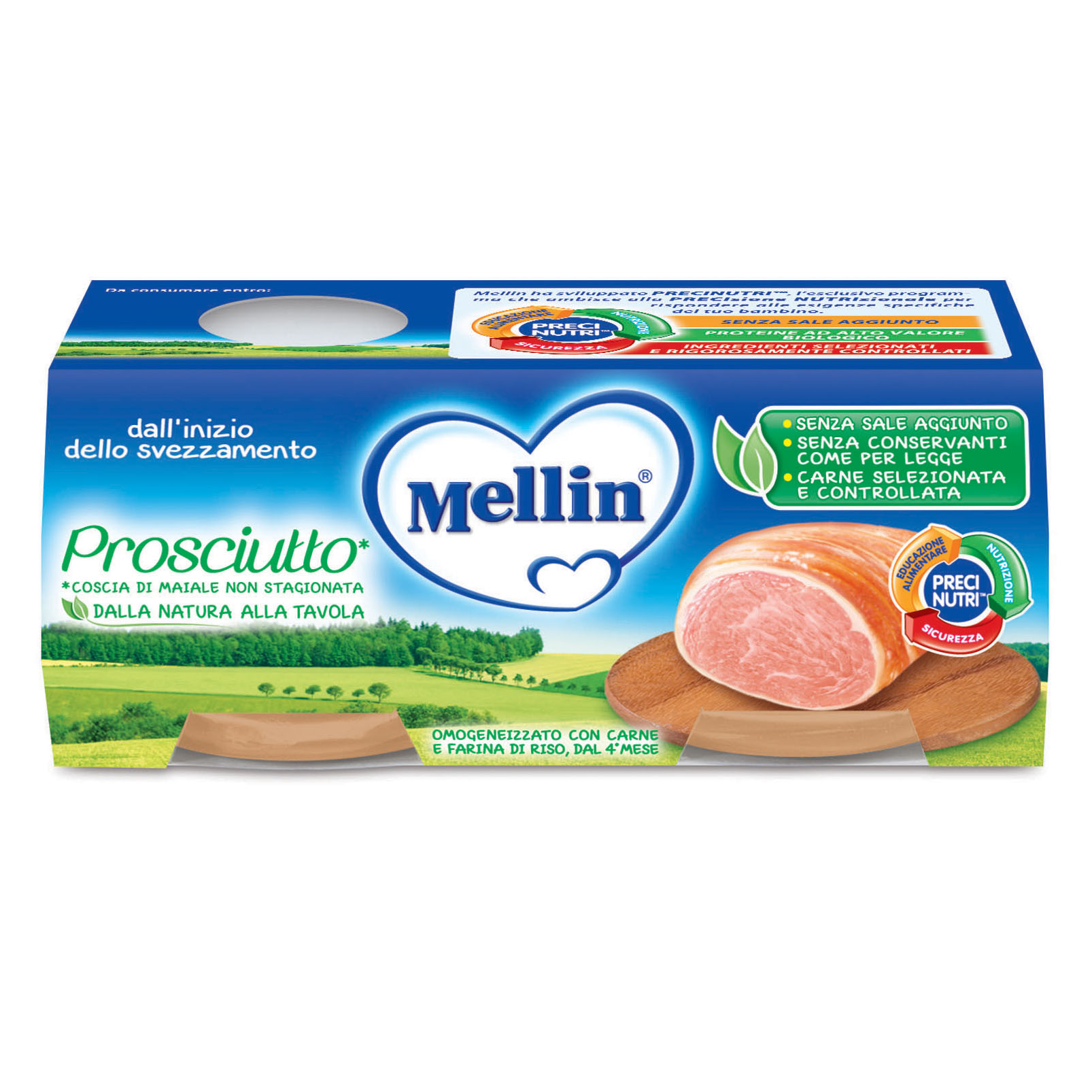 Mellin omogeneizzato prosciutto 2 pezzi x 80 g — confronto prezzi