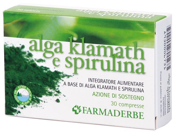 Farmaderbe Alga Klamath e Spirulina Integratore Alimentare, 30 Compresse — confronto prezzi