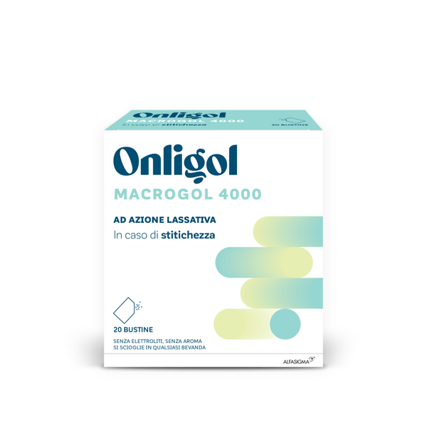 Onligol Dispositivo Medico Lassativo a base di Macrogol 4000 Lassativi Osmotici 20 Bustine