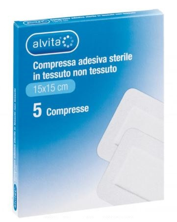 Alvita Compressa Adesiva Sterile In TNT 15 x 15 cm, 5 Compresse — confronto prezzi