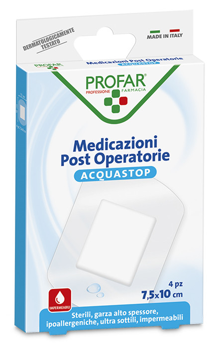 Profar Acquastop - Medicazione Post Operatoria 7,5 x 10 cm, 4 medicazioni