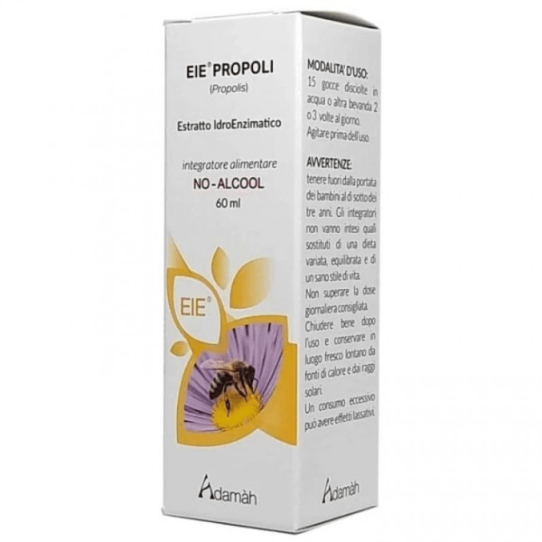 Adamah Propoli Gocce 60ml Estratto Idroenzimatico Senza Alcool Respiratorio