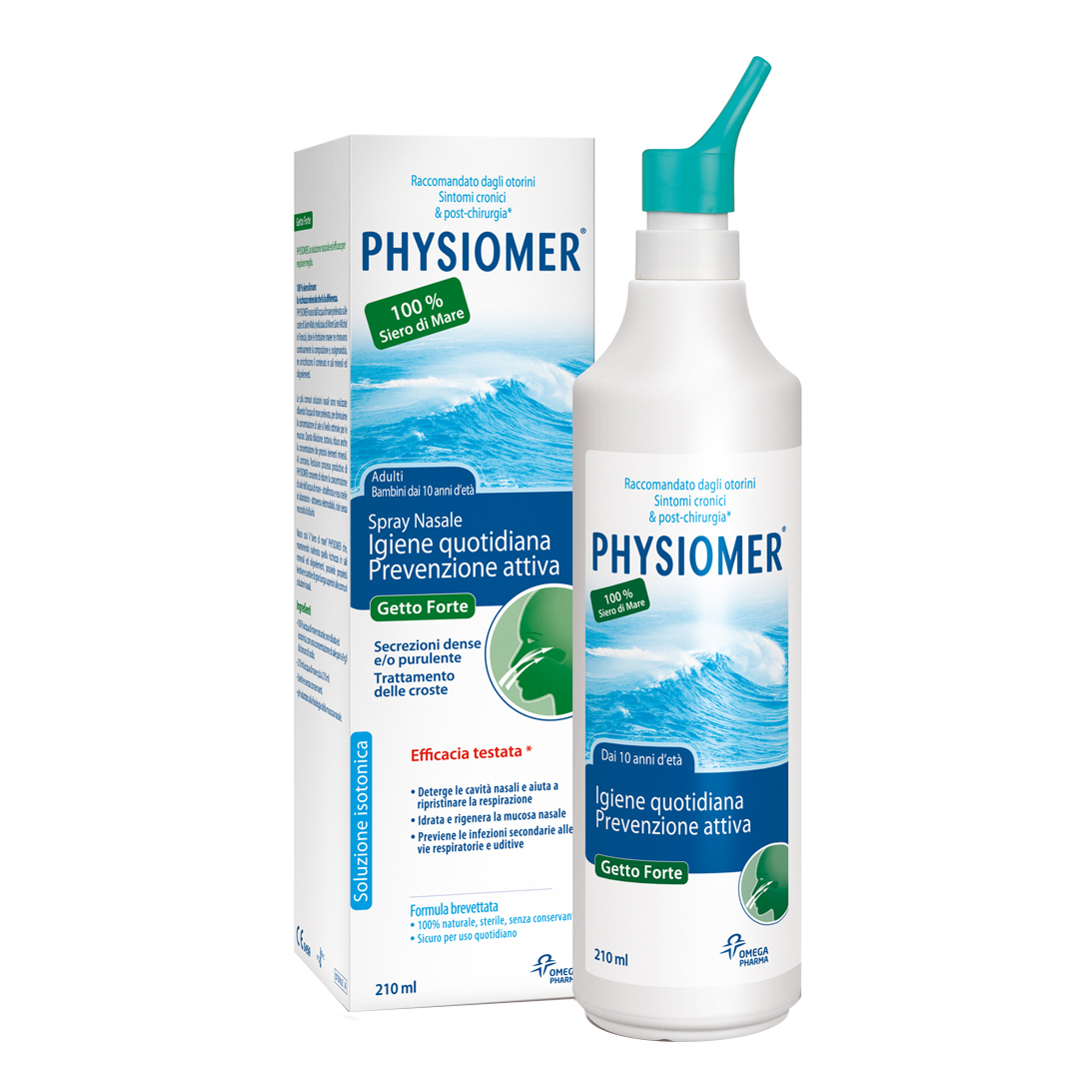 Spray nasale physiomer csr con getto forte confezione da 210ml