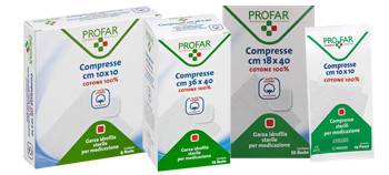 Profar Compresse Sterili in Cotone per Medicazioni 10x10 cm, 100 compresse — confronto prezzi