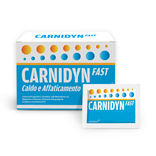 Carnidyn Fast Carnitina Magnesio e Potassio Per Combattere La Spossatezza 20 Bustine