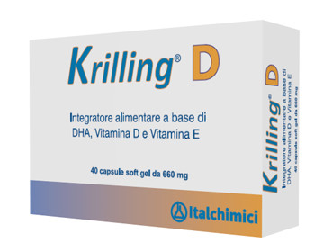 Krilling D Integratore Omega 3 Antiossidante 40 Capsule