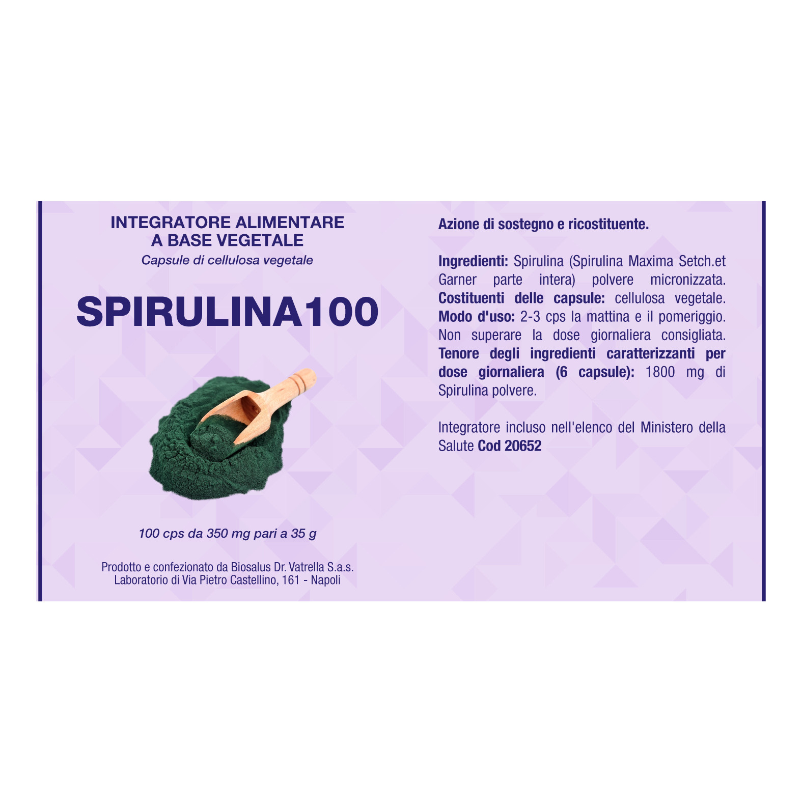 Spirulina 100 100 Capsule Biosalus — confronto prezzi