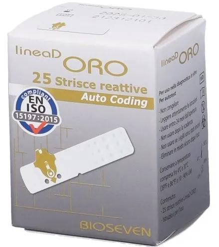 Linea D Oro Strisce Misurazione Glicemia Per Glucometro 25 Pezzi