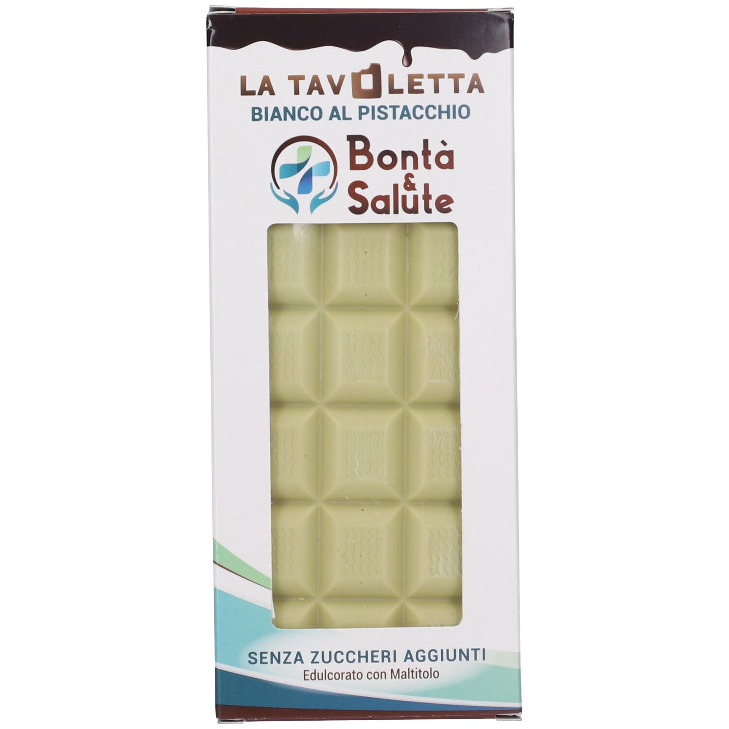 Tavoletta Cioccolato Bianco Pistacchio Maltitolo 90 g Barretta