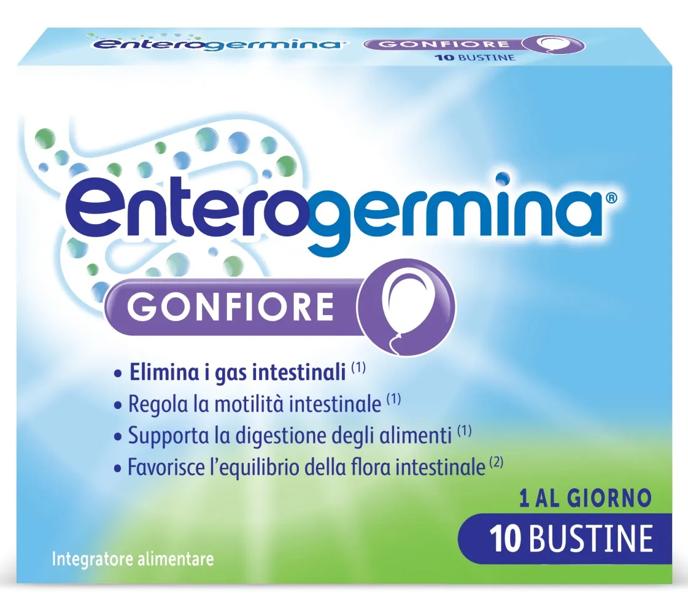 Enterogermina Gonfiore Probiotici 10 Bustine Adulti Contro Gonfiore Addominale