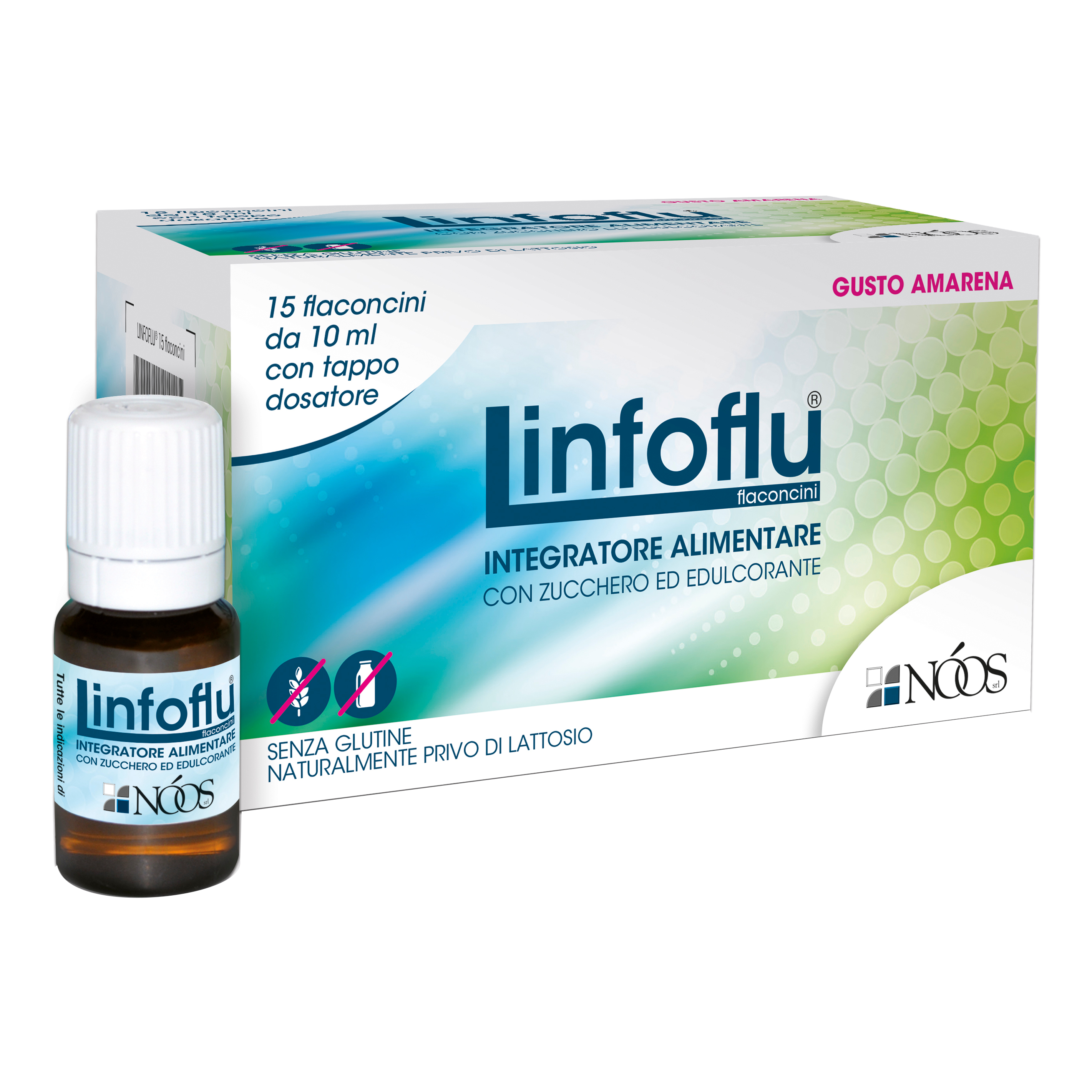 Noos - Linfoflu Integratore Alimentare Multipack Confezione 6x15 Flaconcini