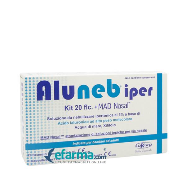Aluneb Iper Kit 20 Flaconcini da Nebulizzare + Mad Nasale Siringa per Nebulizzazioni Nasali — confronto prezzi