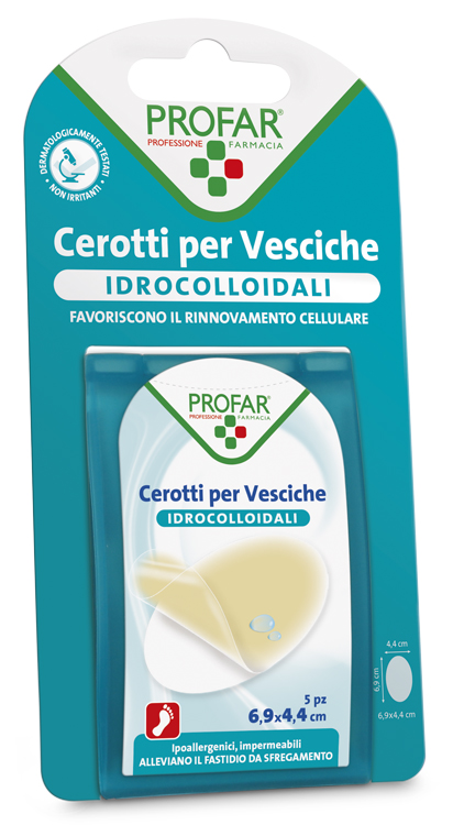 Profar Cerotto per Vesciche Idrocolloidale Ovale 6,9 x 4,4 cm, 5 cerotti — confronto prezzi