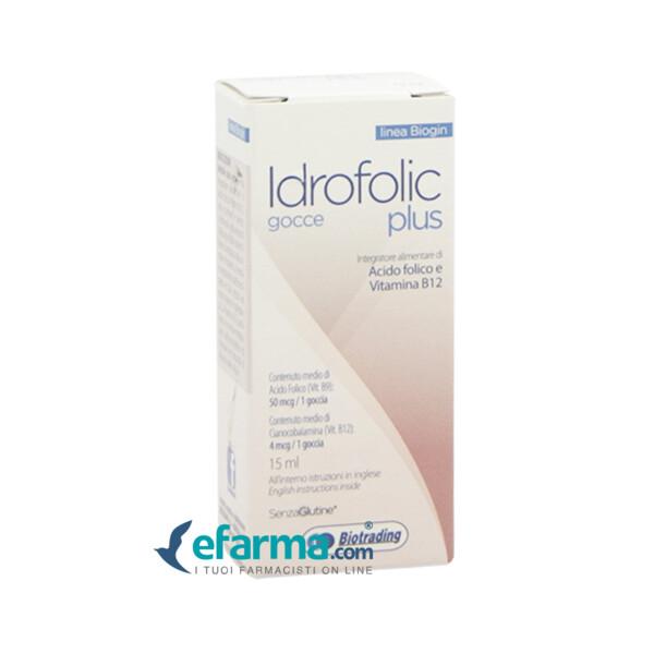 Idrofolic Plus Integratore di Acido Folico e Vitamina B12 Gocce 15 ml