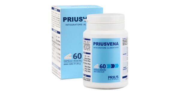 Prius Pharma Priusvena - Integratore per il microcircolo e le gambe gonfie, 60 capsule