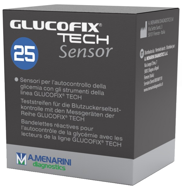 A.menarini Diagnostics Strisce Misurazione Glicemia Glucofix Tech Sensor 25 Pezz — confronto prezzi
