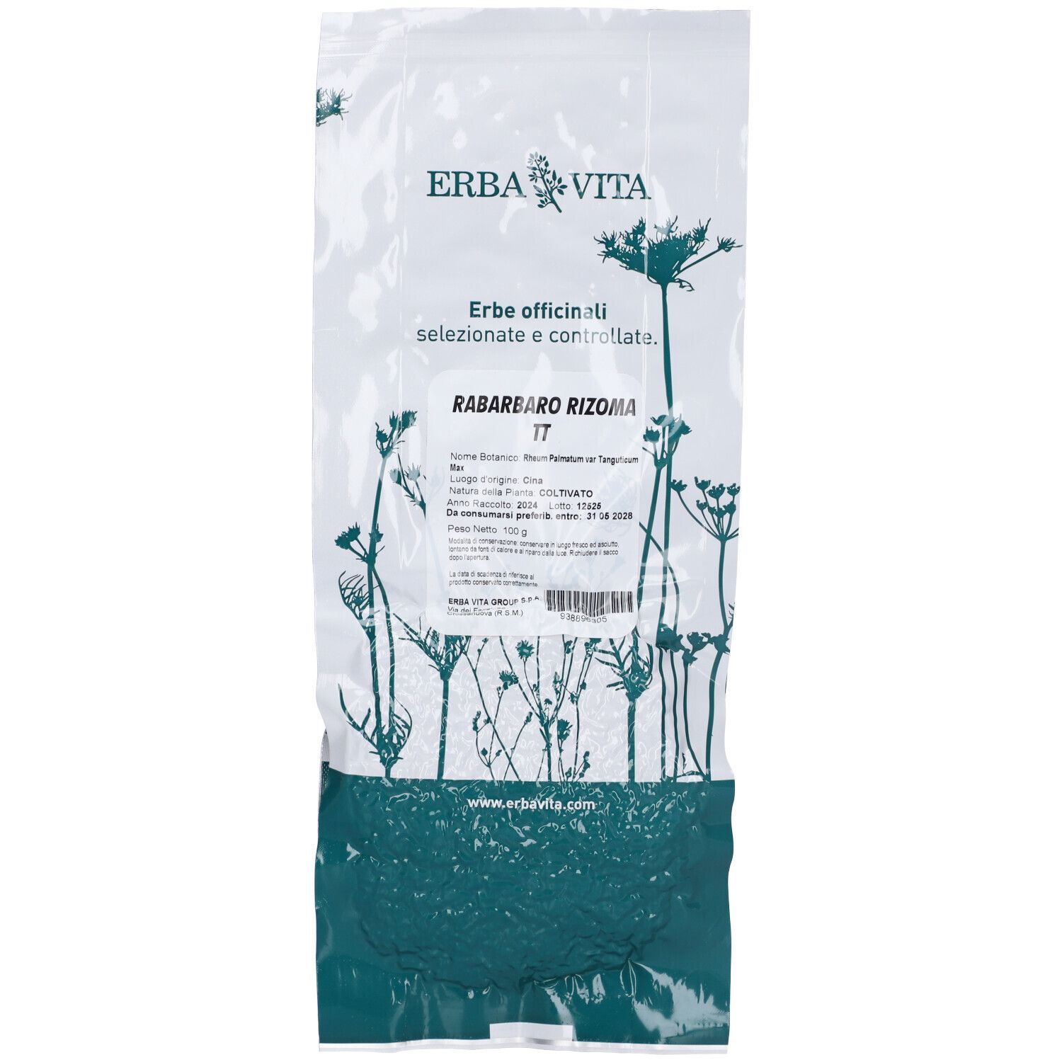 Erba Vita Rabarbaro Taglio Tisana Rizoma 100 g Tè