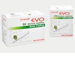 Bioseven Linea D Evo - Strisce Misurazione Glicemia, 25 Strisce